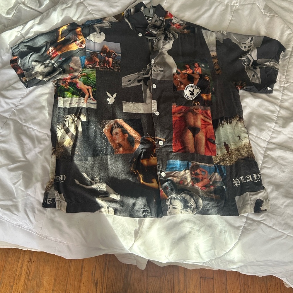 PLAYBOY Multicolor Graphic Button Down Shirt